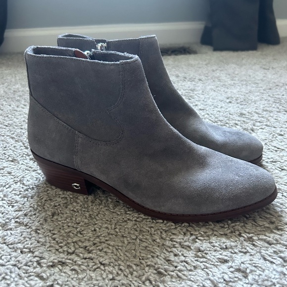 Coach Shoes - Coach Gray Suede Booties